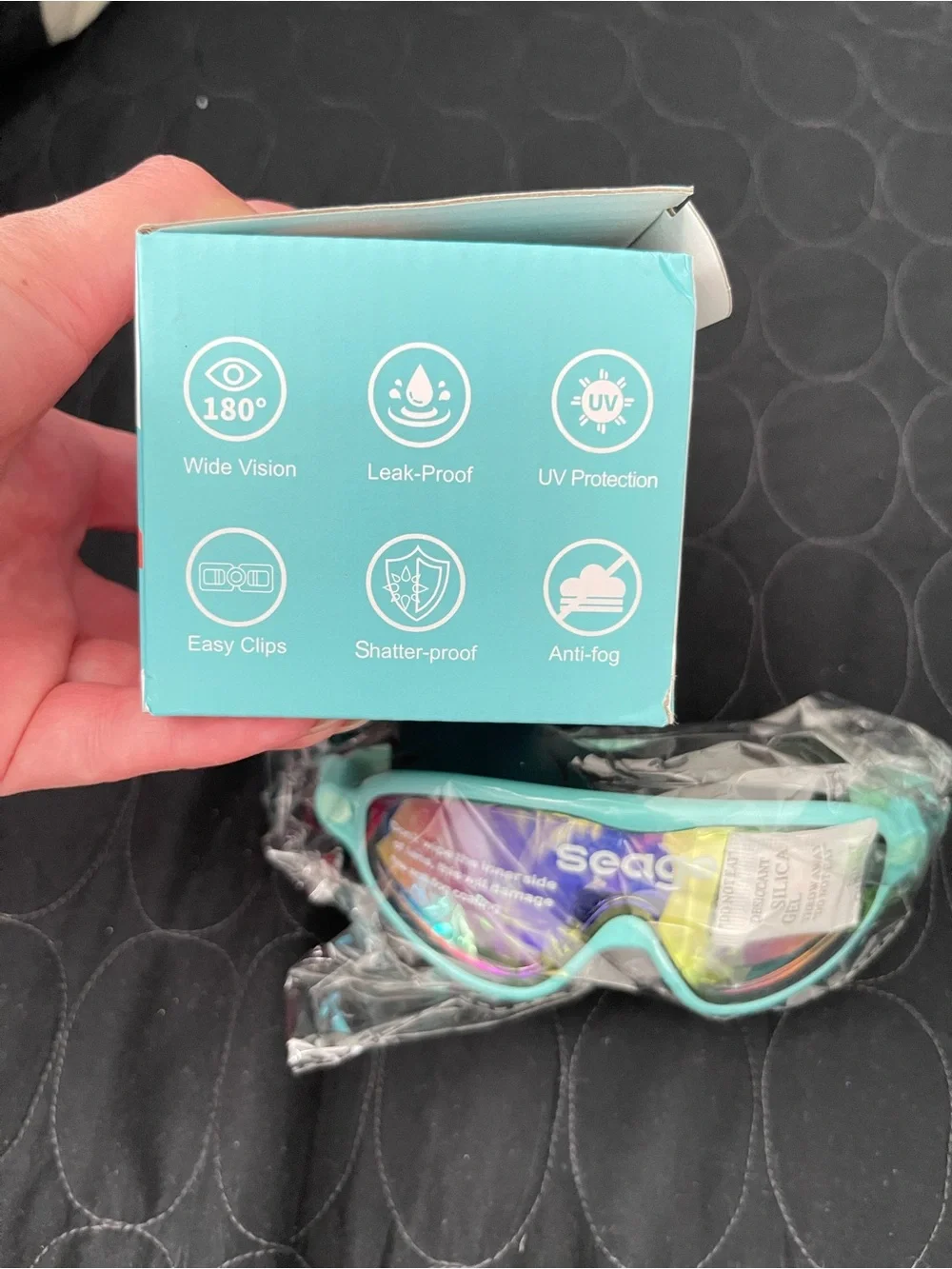 Seago Kids Mirrored Swim Goggles in Aqua